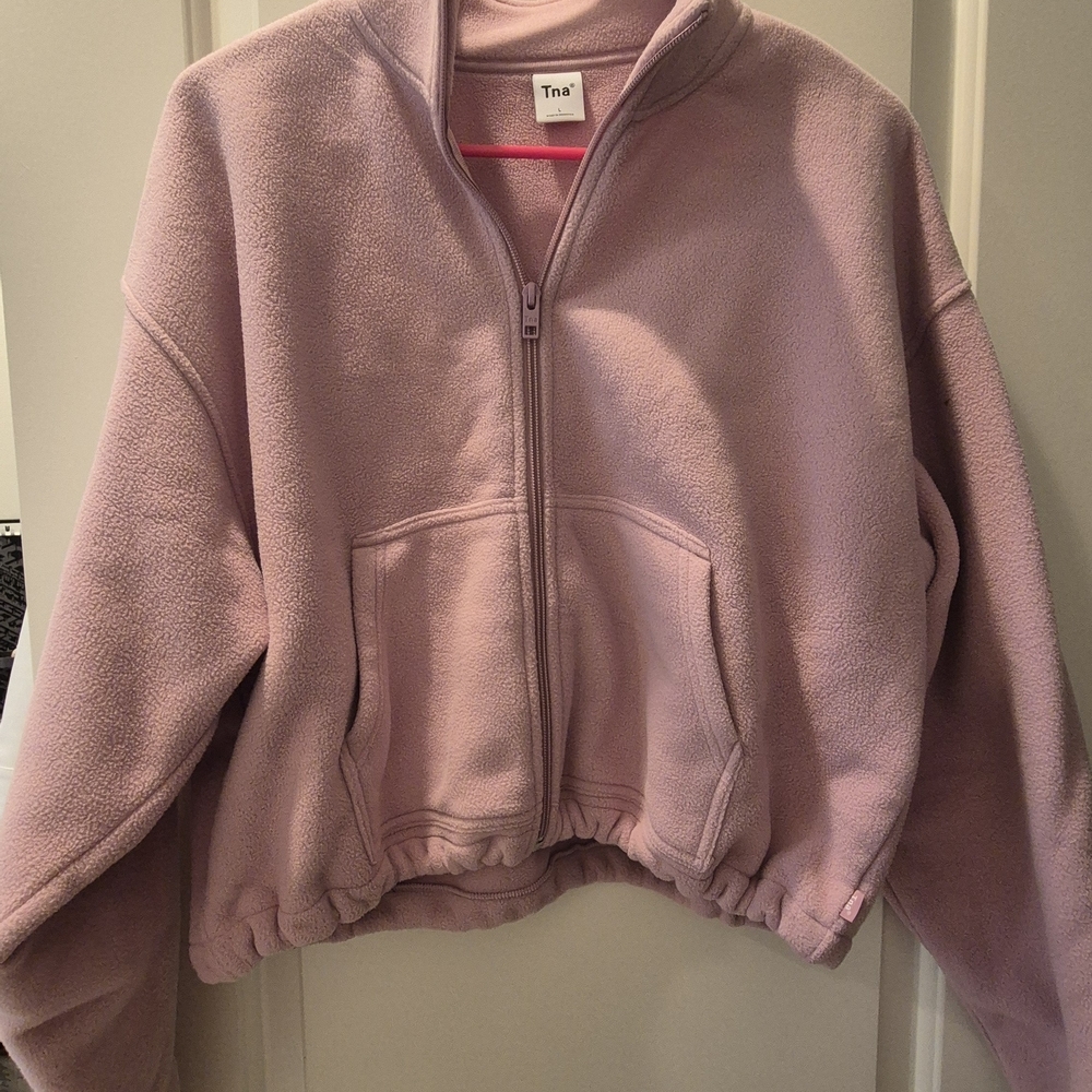 Aritiza TNA Polar Cropped Fleece Zip-Up Fleece Jacket
